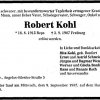 Kohl Robert 1915-1987 Todesanzeige